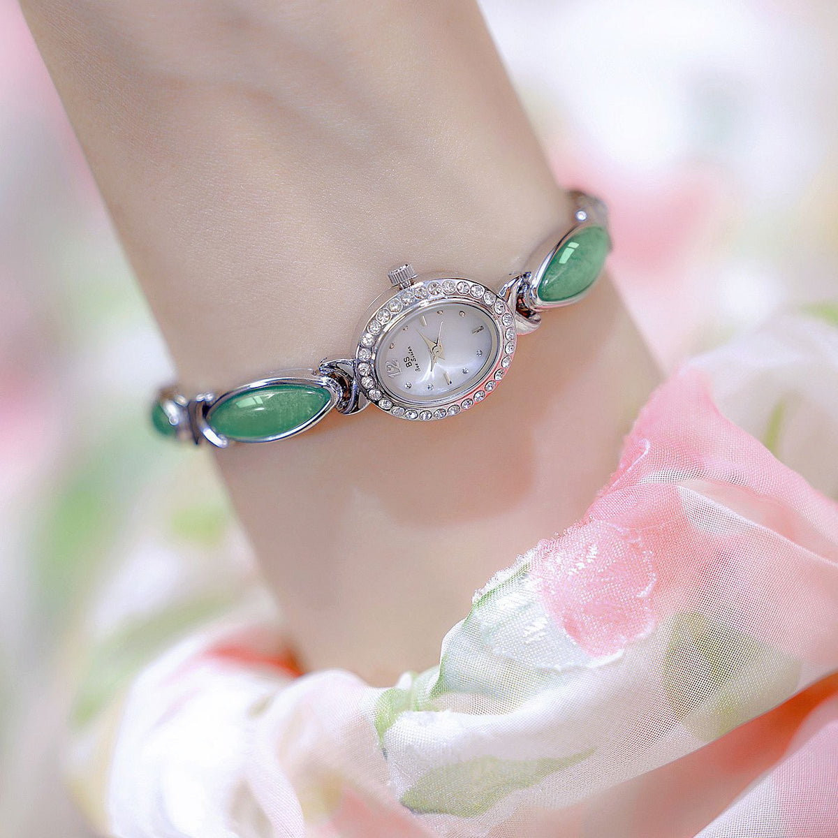 Natural Dongling Stone Hetian Jade Live Premium Chain Watch