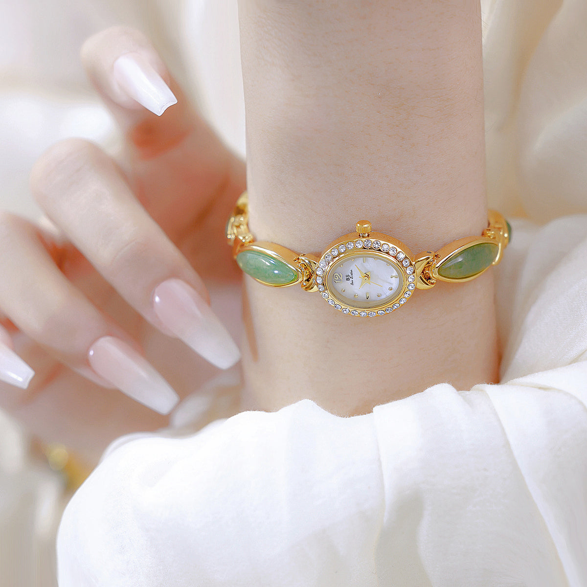Dongling Stone Hetian Jade Chain Watch
