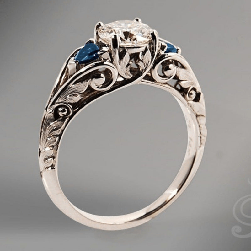 European And American Sapphire Engagement Ring
