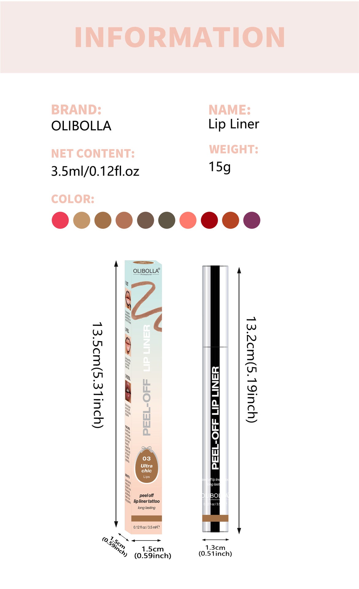 Tear-off Lip Liner Dyeing Stripping No Falling No Makeup Lip Pen Lipstick Show Lip Color.