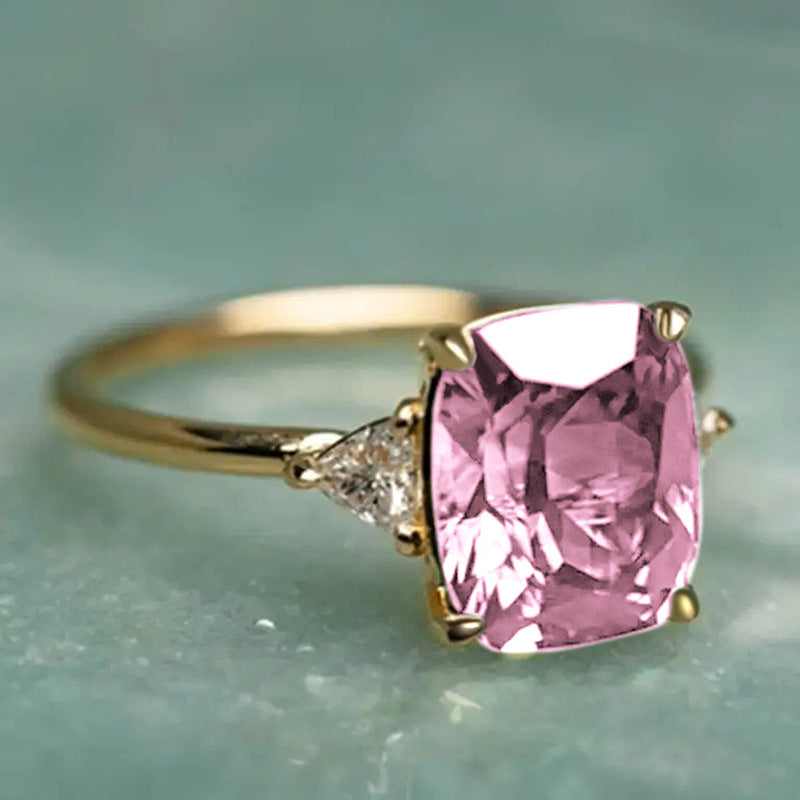 European And American Personalized Vintage Ring Pink
