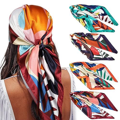 Square Printing Real Silk Scarf 009 Style