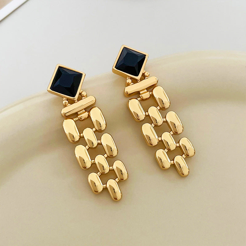 Design Long Geometric Affordable Luxury Fashion Personalized Earrings Gold