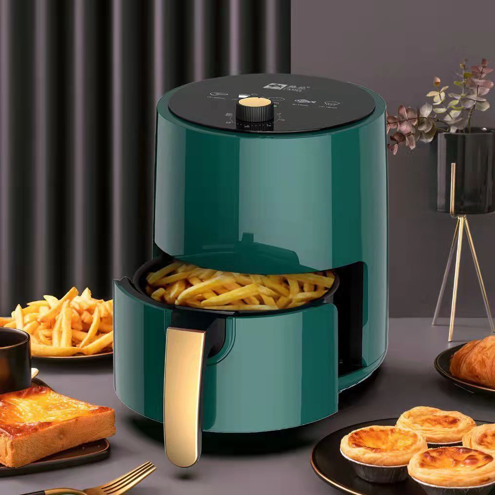 Tiktok Popular Camel 4L Air Fryer Household Mechanical Multi-functional Factory Wholesale One-piece Delivery Green standard model