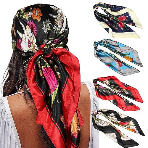 Square Printing Real Silk Scarf 011 Style