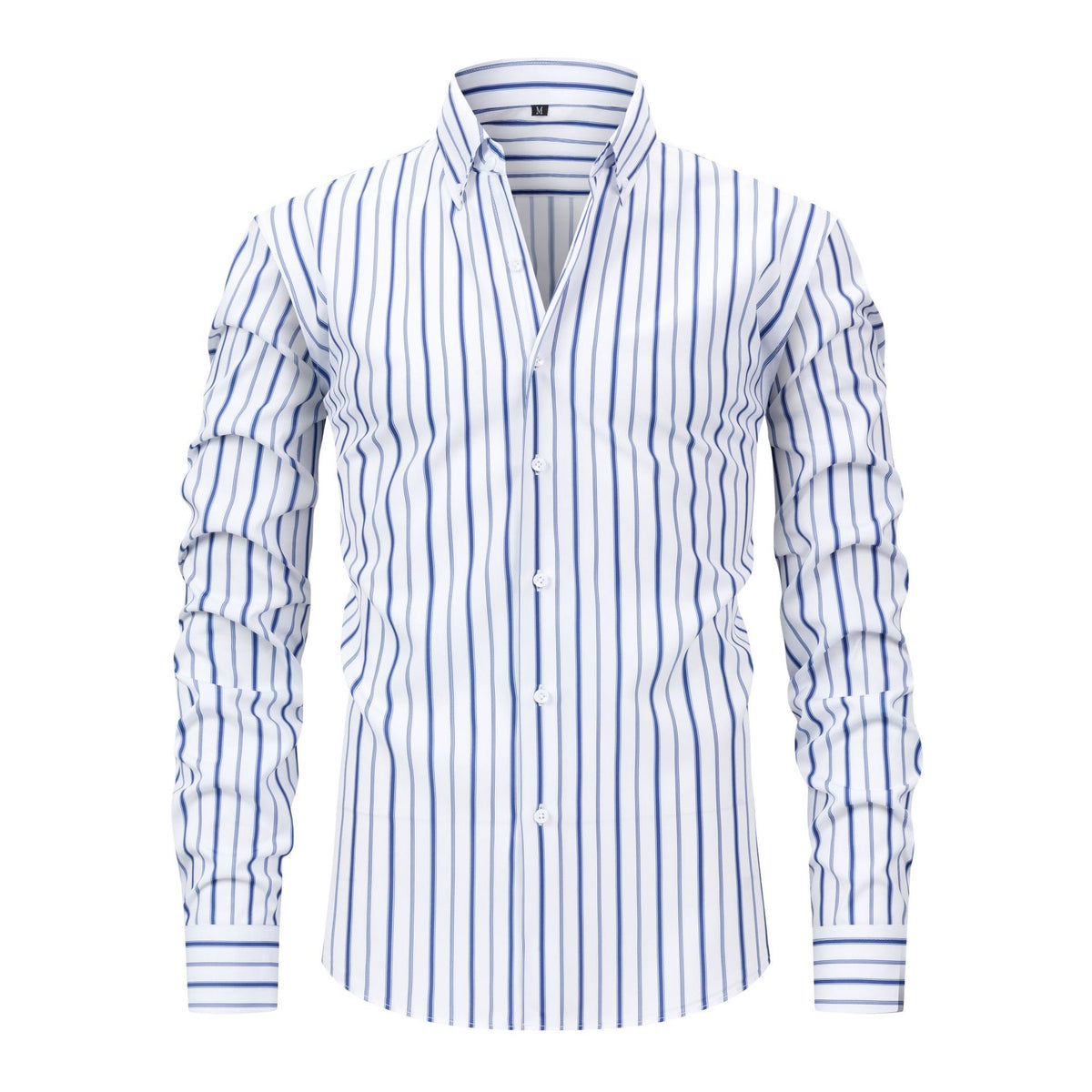 Men's Digital Printed Striped Long-sleeved Lapel Shirt YC08