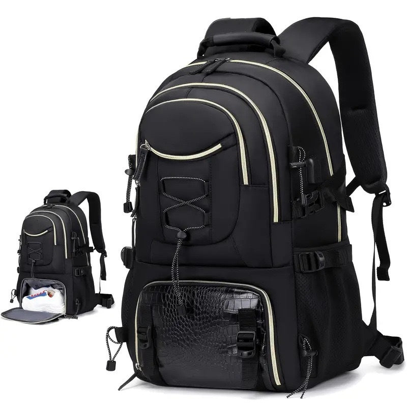 Hiking Mountaineering Large Capacity Outdoor Gymnastic Valise Black 52X34X19