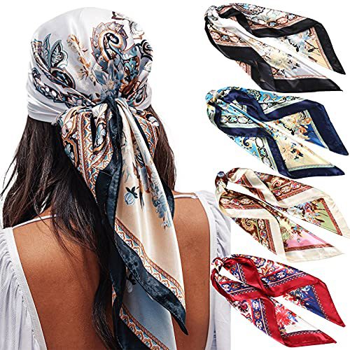 Square Printing Real Silk Scarf 018 Style
