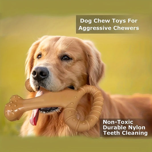 Cross-Border Popular Dog Interactive Toy Pet Chewing Dog Bite Artificial Nylon Toy Molar Dog Bone Ring