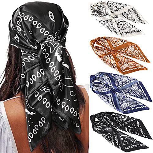 Square Printing Real Silk Scarf 022 Style