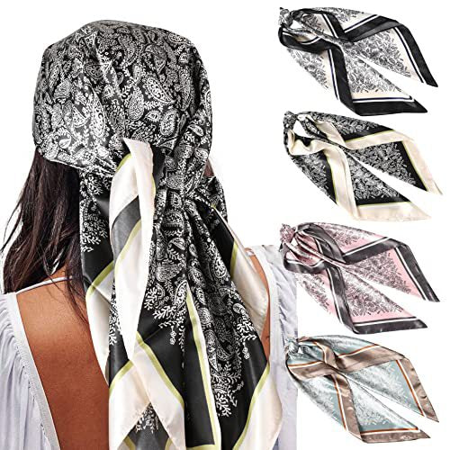 Square Printing Real Silk Scarf 017 Style