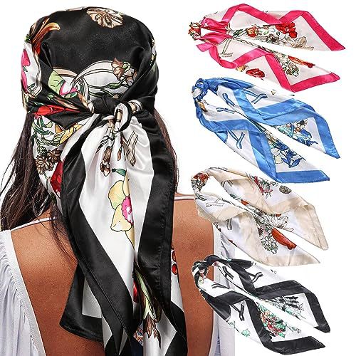 Square Printing Real Silk Scarf 021 Style