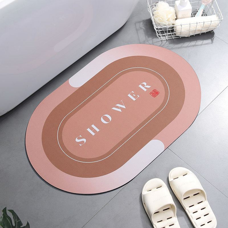 Home Bathroom Super Absorbent Shower Bath Mat DOrange 400MMx600MM