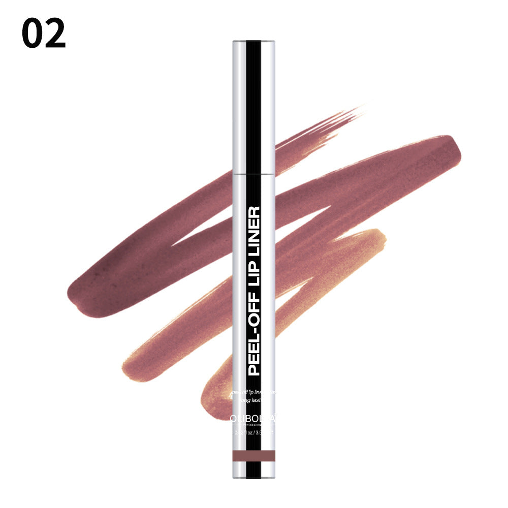 Tear-off Lip Liner Dyeing Stripping No Falling No Makeup Lip Pen Lipstick Show Lip Color. 02# 3.5ml