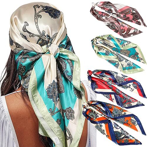 Square Printing Real Silk Scarf 015 Style