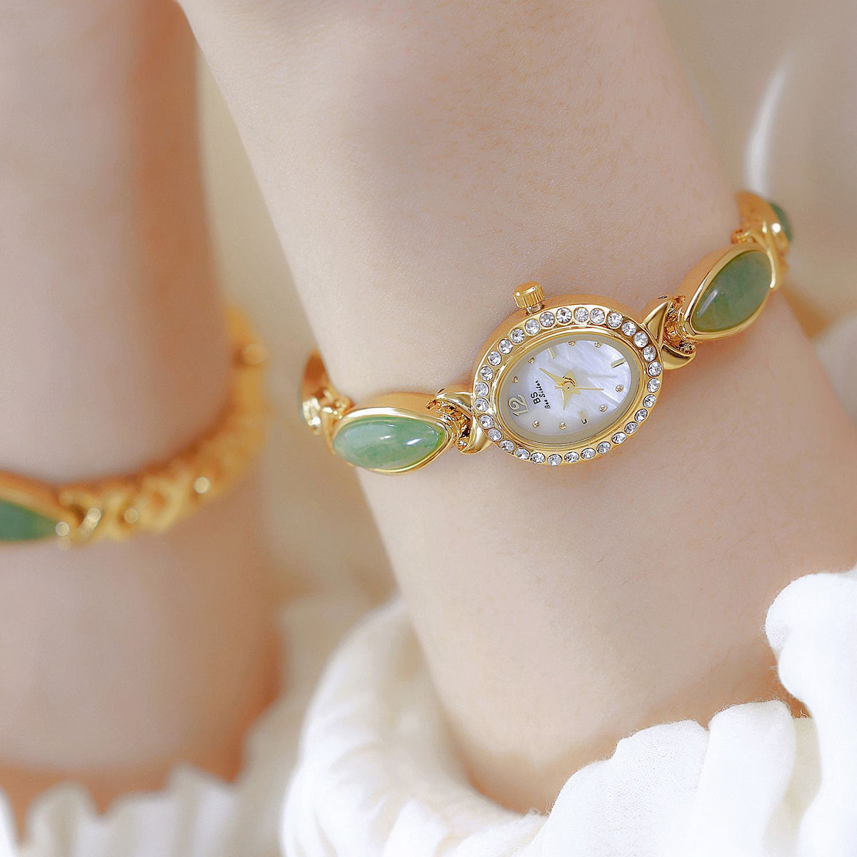 Dongling Stone Hetian Jade Chain Watch