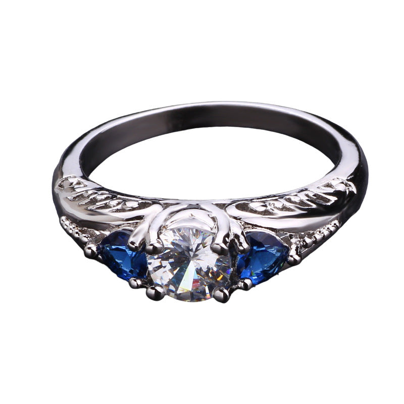 European And American Sapphire Engagement Ring