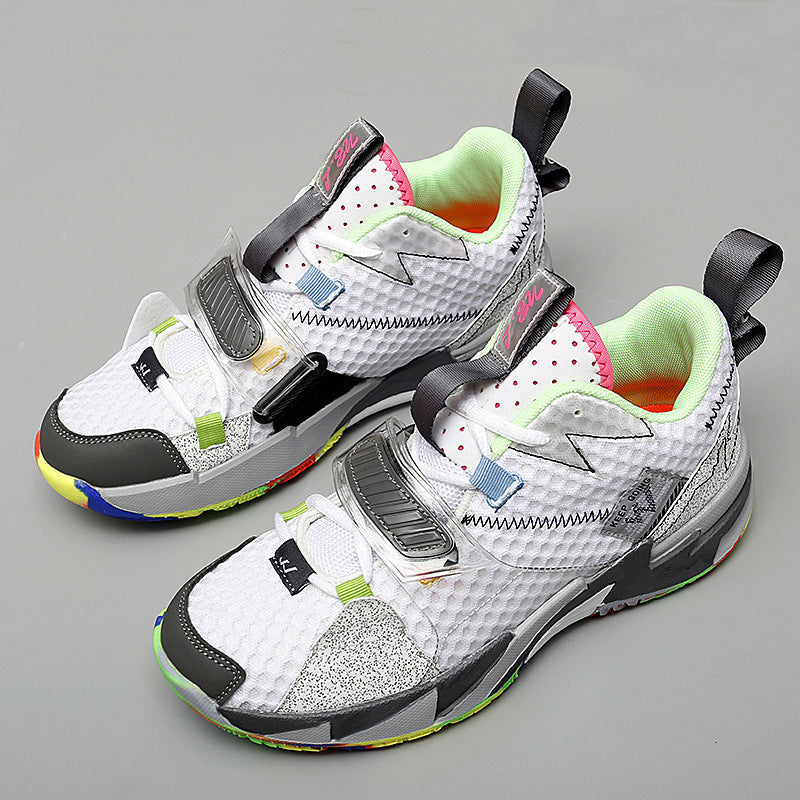 Autumn Flying Surface Woven Youth Basketball Shoes