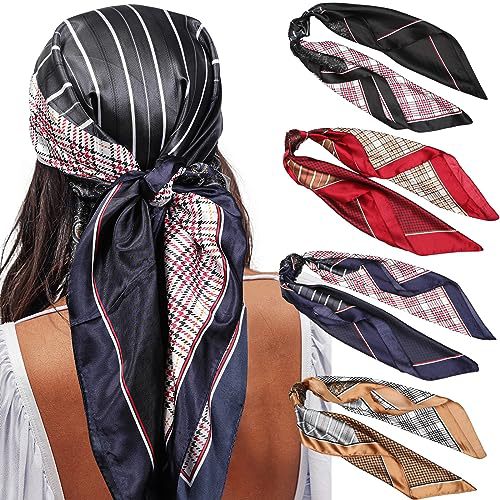 Square Printing Real Silk Scarf 008 Style