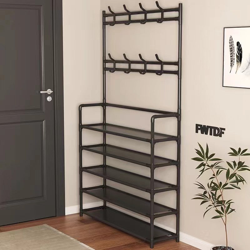 Shoe Rack Multi-layer Household Floor-standing One-piece Shoe And Hat Rack Bedroom Living Room Bag Rack Door Storage Simple Shoe Rack