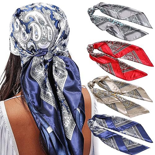 Square Printing Real Silk Scarf 012 Style