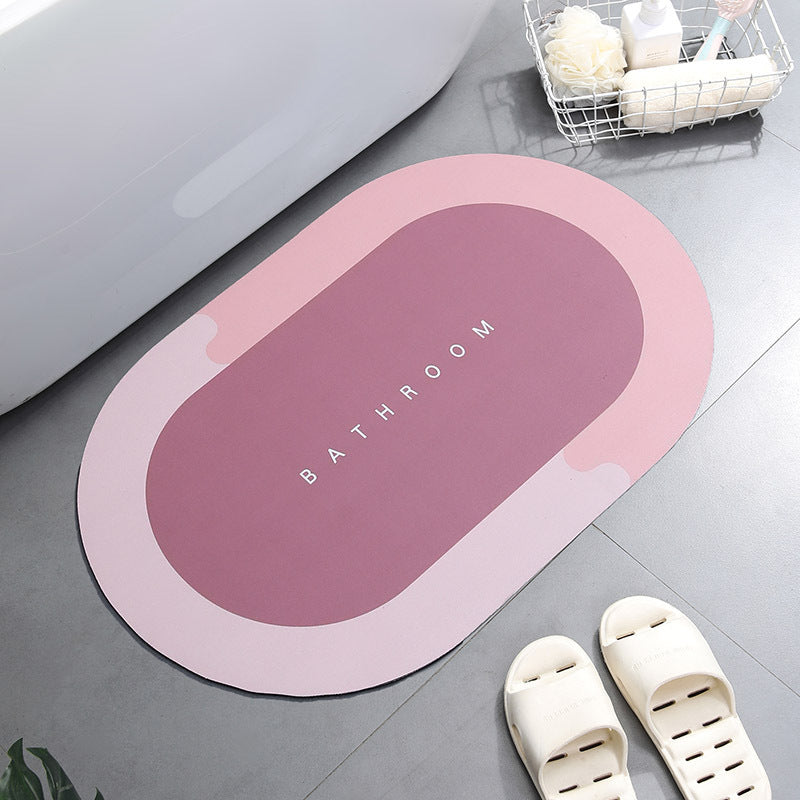 Home Bathroom Super Absorbent Shower Bath Mat BPink 400MMx600MM