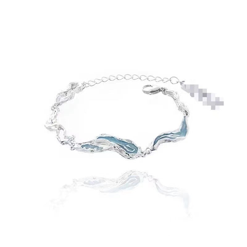 Design Light Blue Bracelet Female Irregular
