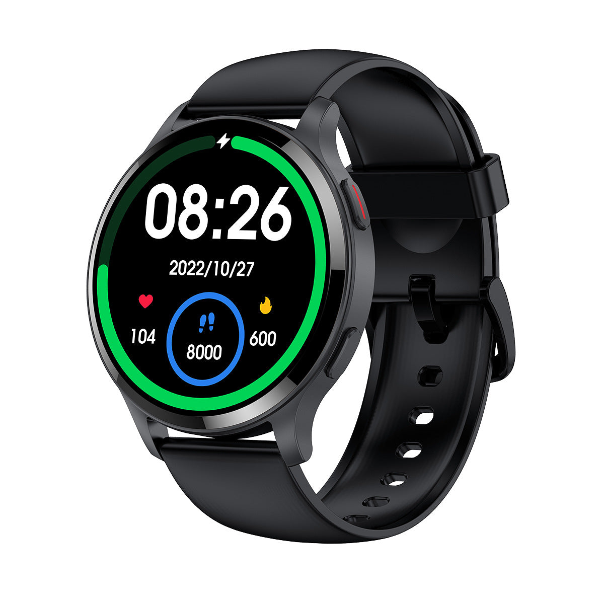 Bluetooth Calling Heart Rate Blood Oxygen Sleep LW77 Smart Watch Black