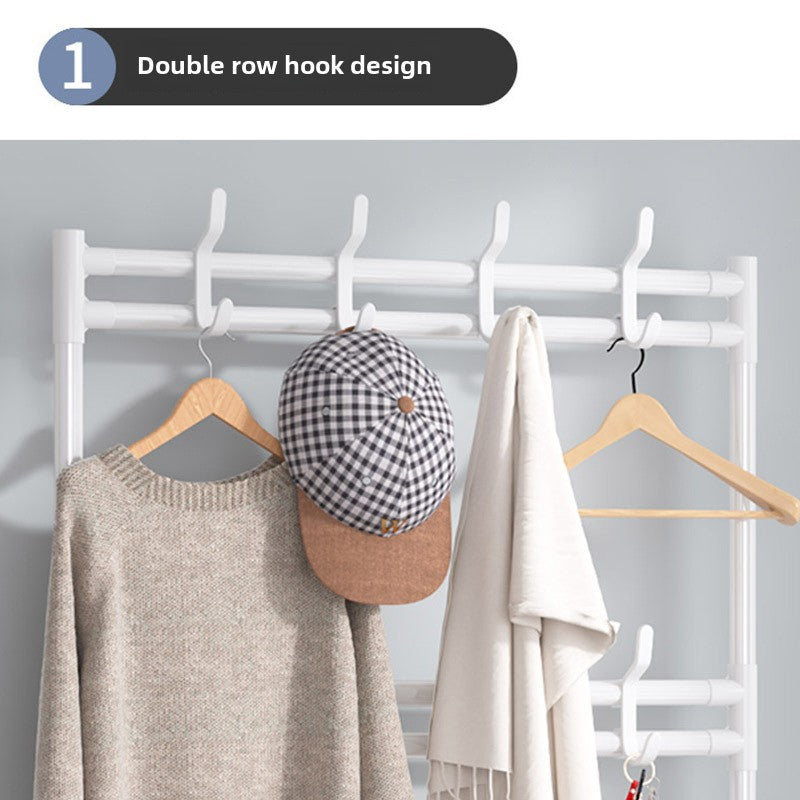 Shoe Rack Multi-layer Household Floor-standing One-piece Shoe And Hat Rack Bedroom Living Room Bag Rack Door Storage Simple Shoe Rack