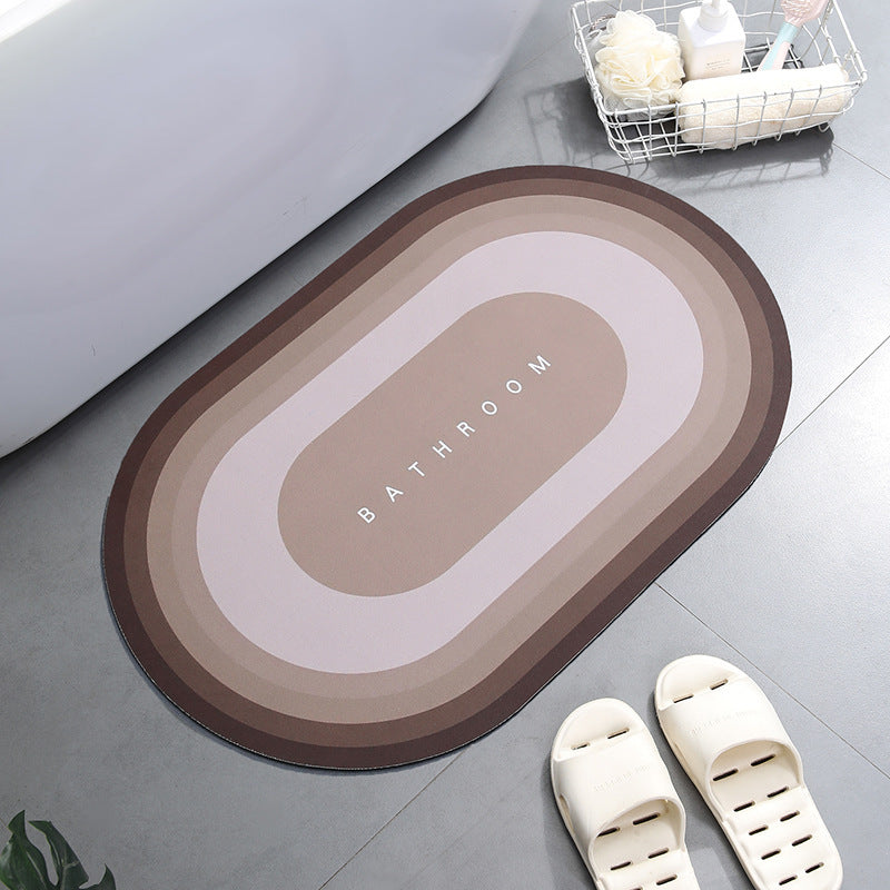 Home Bathroom Super Absorbent Shower Bath Mat EBrown 400MMx600MM