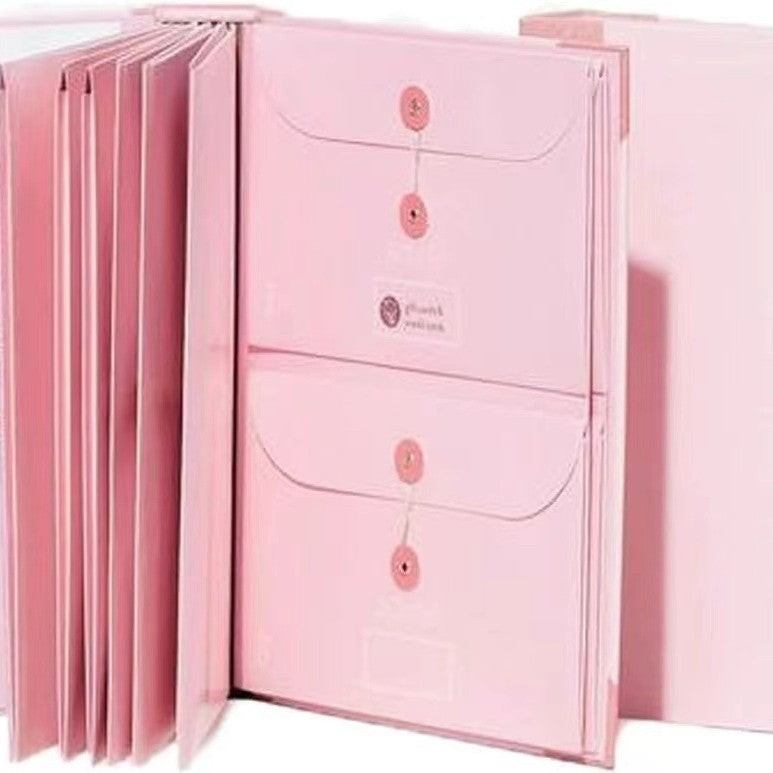 Fashion Manila Pocket Storage File Folder Pink