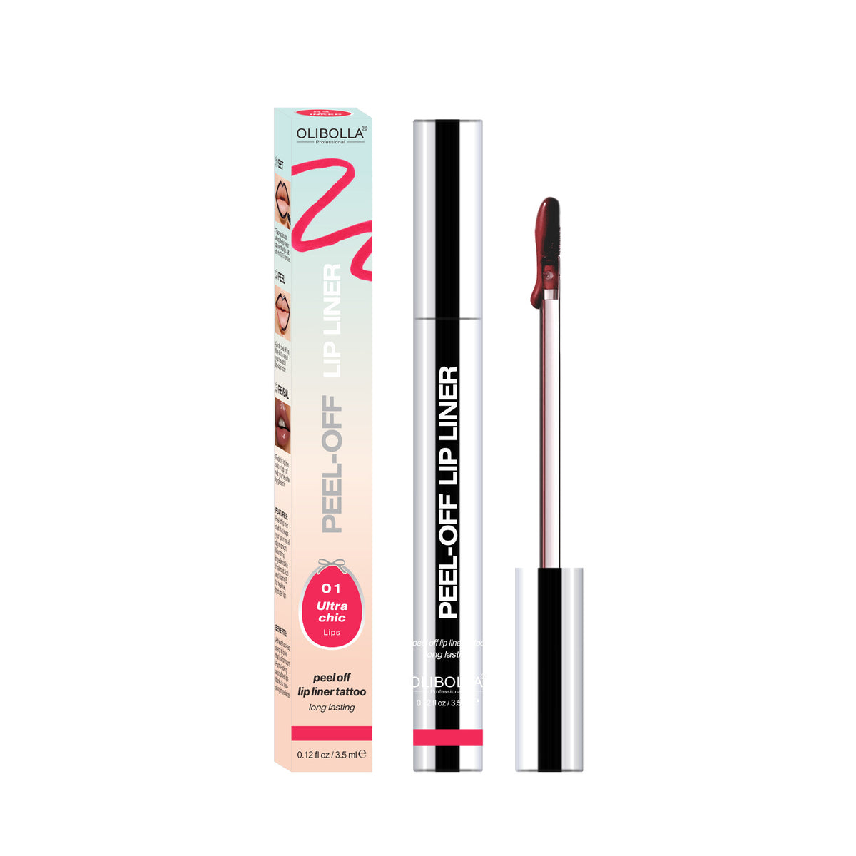 Tear-off Lip Liner Dyeing Stripping No Falling No Makeup Lip Pen Lipstick Show Lip Color.