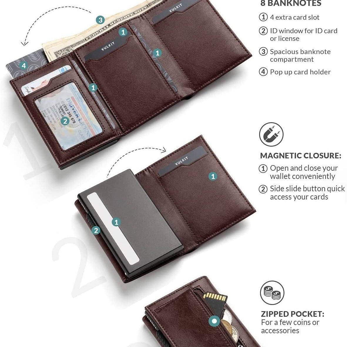 Metal Card Bag Men's RFID Anti-theft Swiping