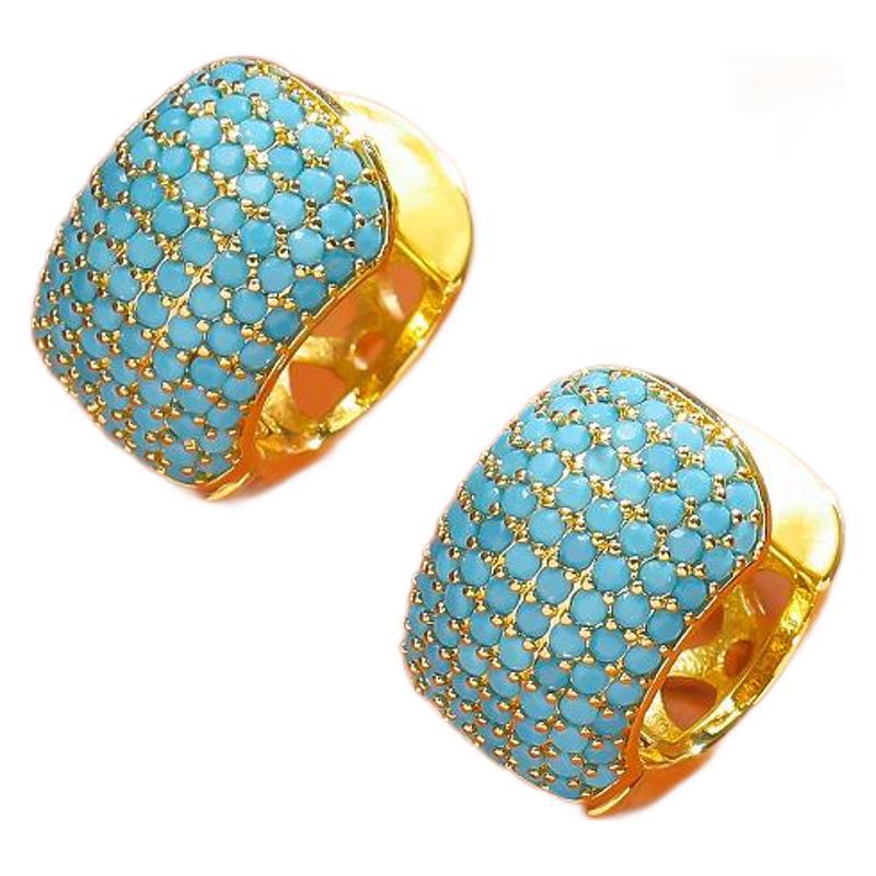 Simple Fashion Ear Clips Gold-plated Color Zircon Earrings