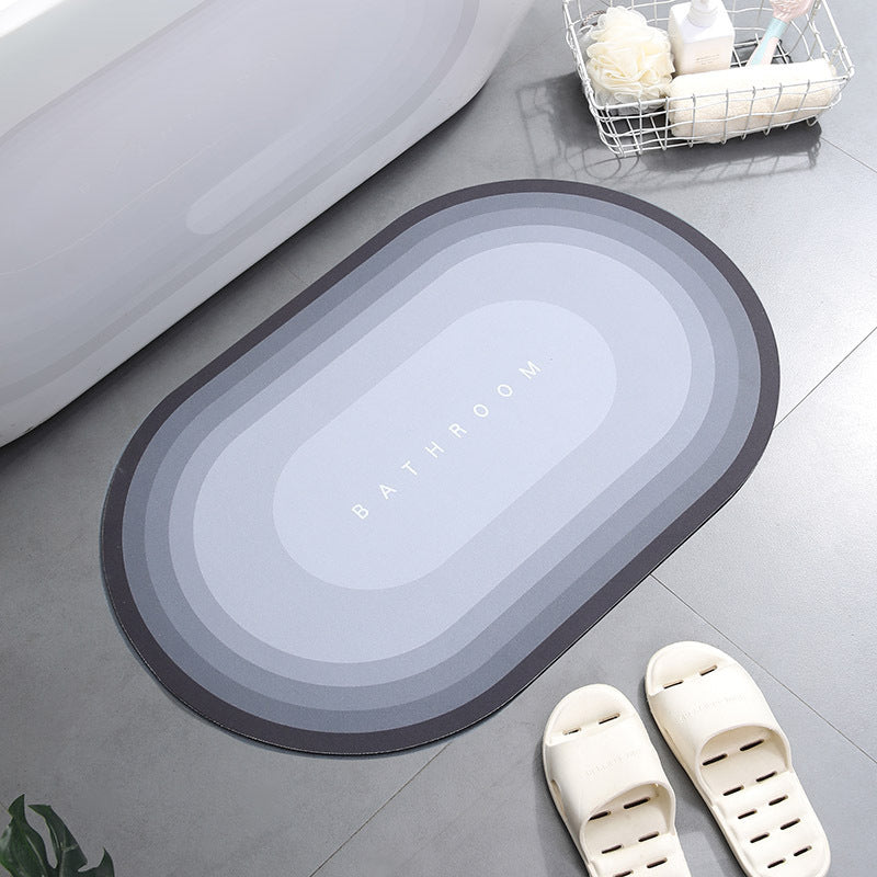 Home Bathroom Super Absorbent Shower Bath Mat EGrey 400MMx600MM