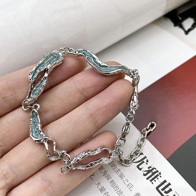 Design Light Blue Bracelet Female Irregular Irregular Bracelet