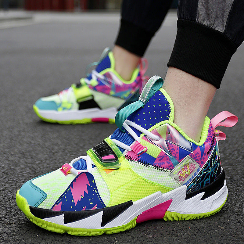 Autumn Flying Surface Woven Youth Basketball Shoes