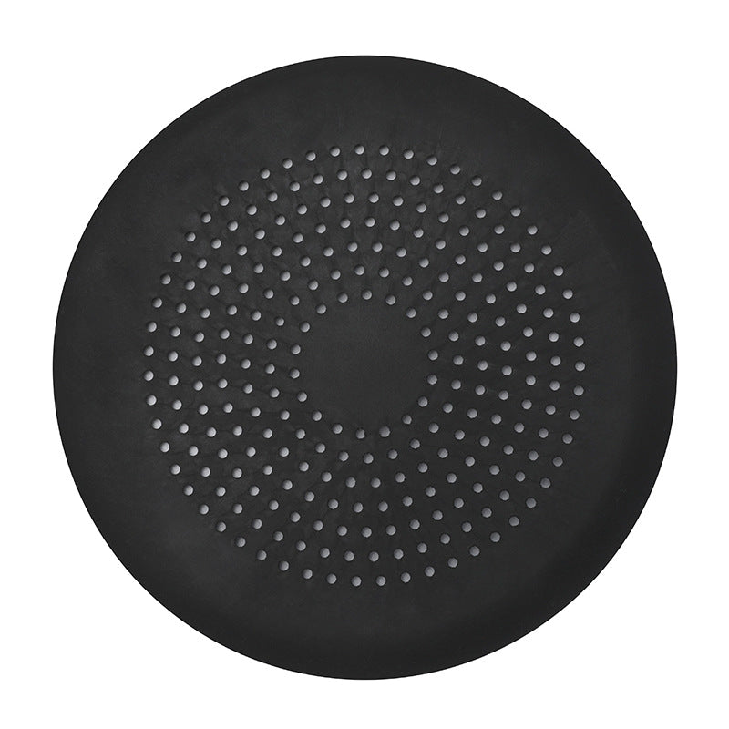Sink Silicone Floor Drain Cover Bathroom Drain Hair Filter Flat Round Black