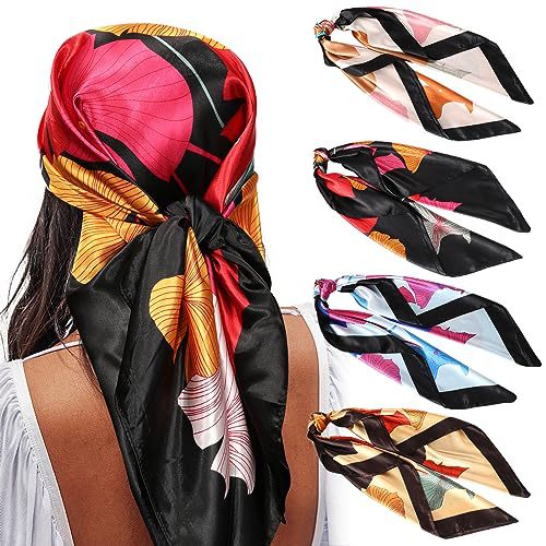Square Printing Real Silk Scarf 004 Style
