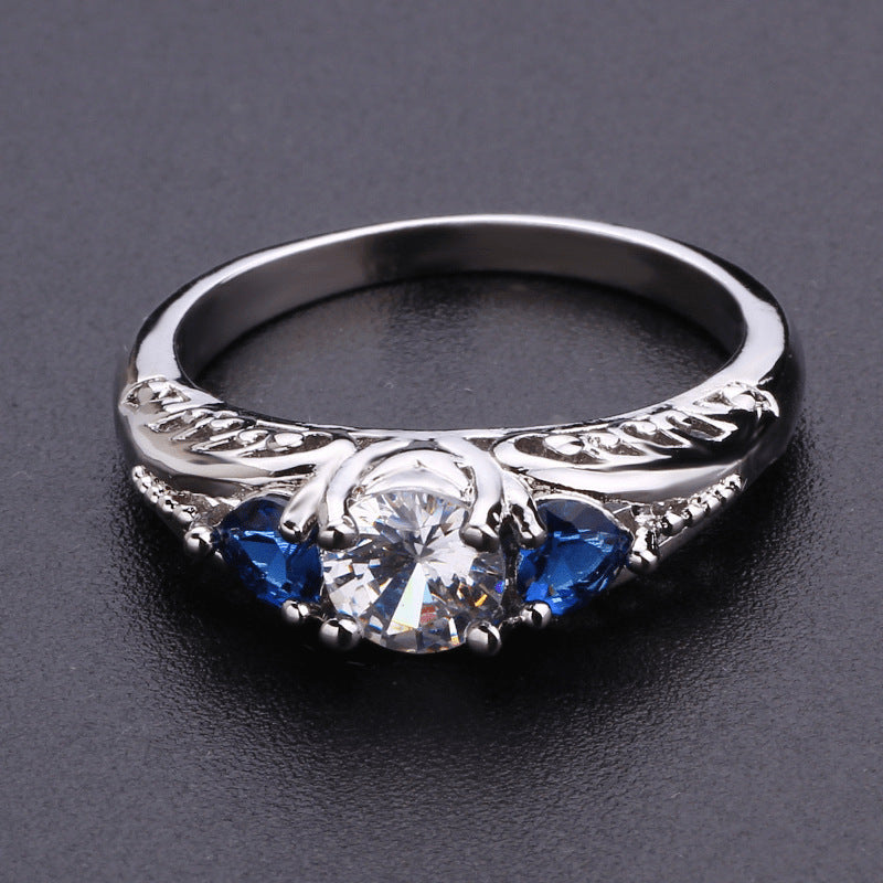 European And American Sapphire Engagement Ring