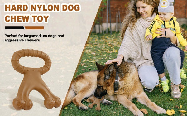 Amazon Cross-border New Dog Interactive Toy Pet Chew Dog Bite Simulation Nylon Toy Molar Dog Bones