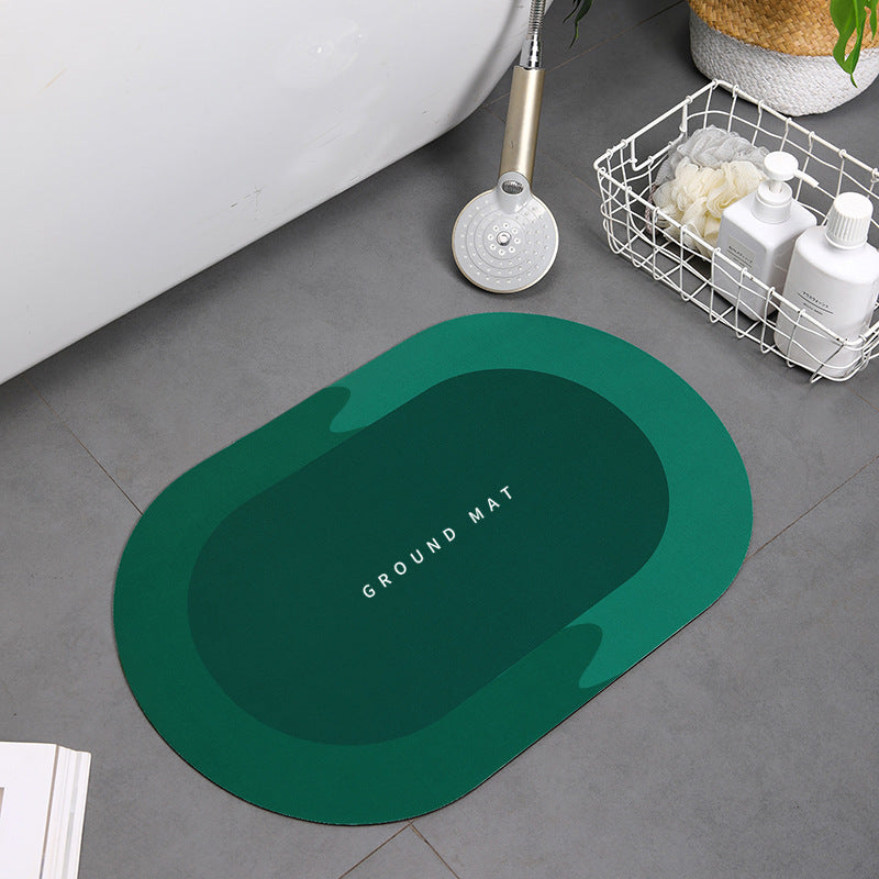 Home Bathroom Super Absorbent Shower Bath Mat AGreen 400MMx600MM