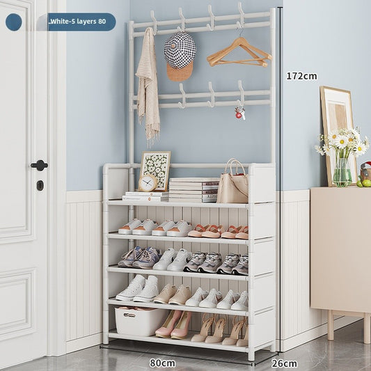 Shoe Rack Multi-layer Household Floor-standing One-piece Shoe And Hat Rack Bedroom Living Room Bag Rack Door Storage Simple Shoe Rack