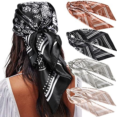 Square Printing Real Silk Scarf 005 Style