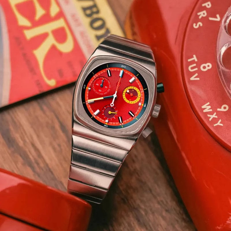 Fashion Six Sports Men's Mechanical Watch Red