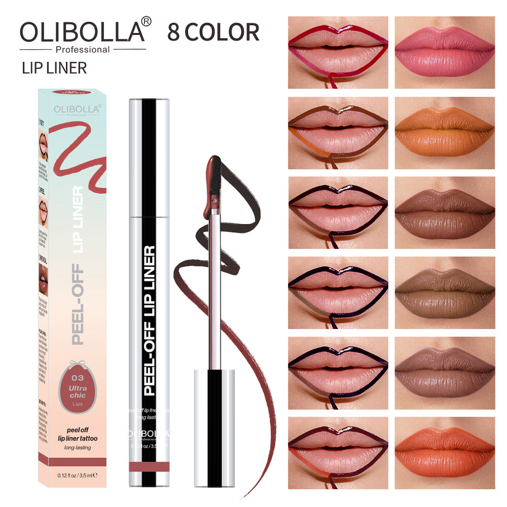 Tear-off Lip Liner Dyeing Stripping No Falling No Makeup Lip Pen Lipstick Show Lip Color.