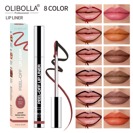 Tear-off Lip Liner Dyeing Stripping No Falling No Makeup Lip Pen Lipstick Show Lip Color.