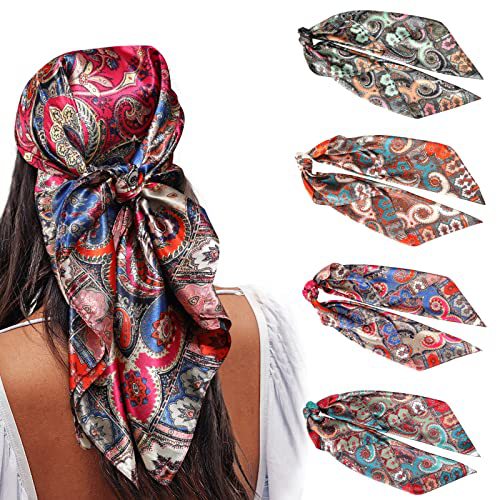 Square Printing Real Silk Scarf 014 Style