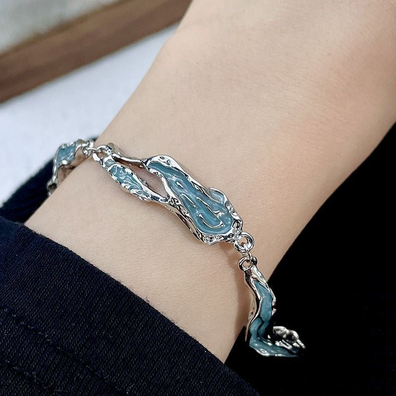 Design Light Blue Bracelet Female Irregular