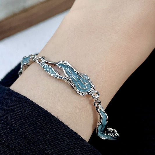 Design Light Blue Bracelet Female Irregular